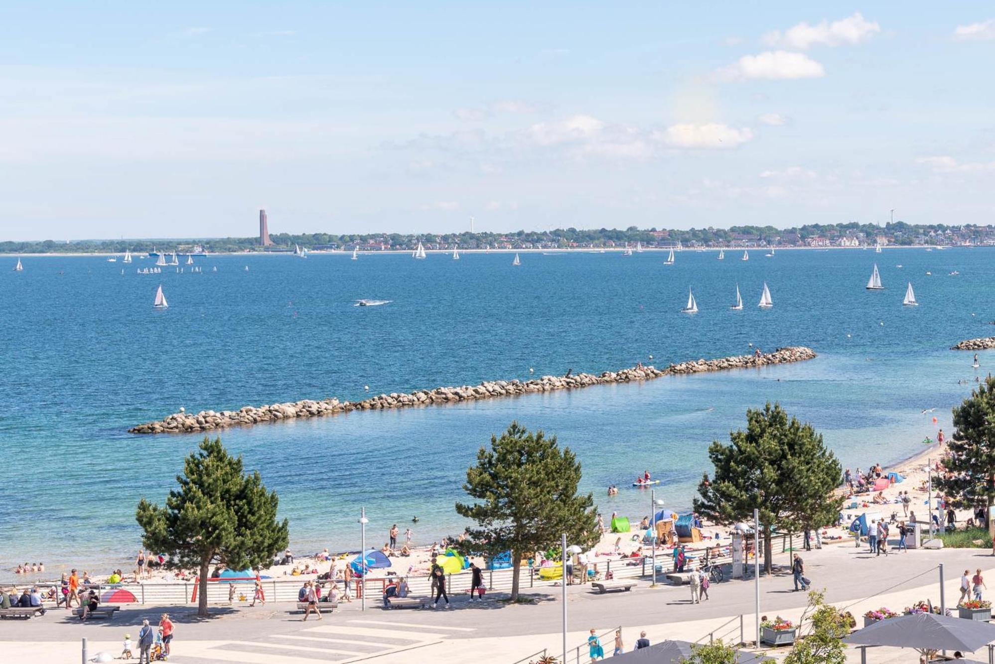 Ferienwohnung Oberdeck Schilksee Bagian luar foto